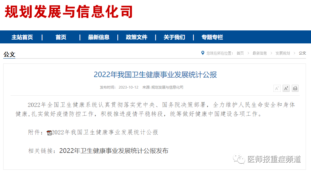 执业（助理）医师 443.5 万人！2022年卫生健康事业发展统计公报发布